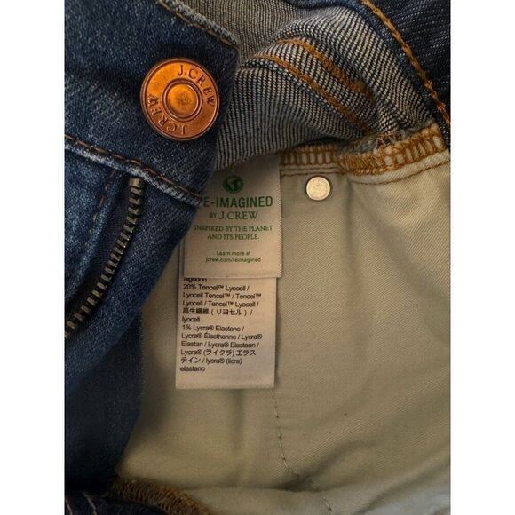 J.Crew Demi Boot Crop Jeans Frayed Cuff Med Rinse Sz 24 EUC Preppy Denim Goals - Picture 5 of 9